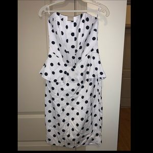 Strapless Polka Dot Dress!